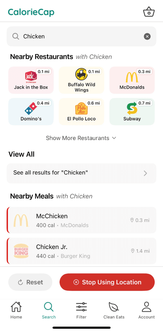 CalorieCap App Personalization