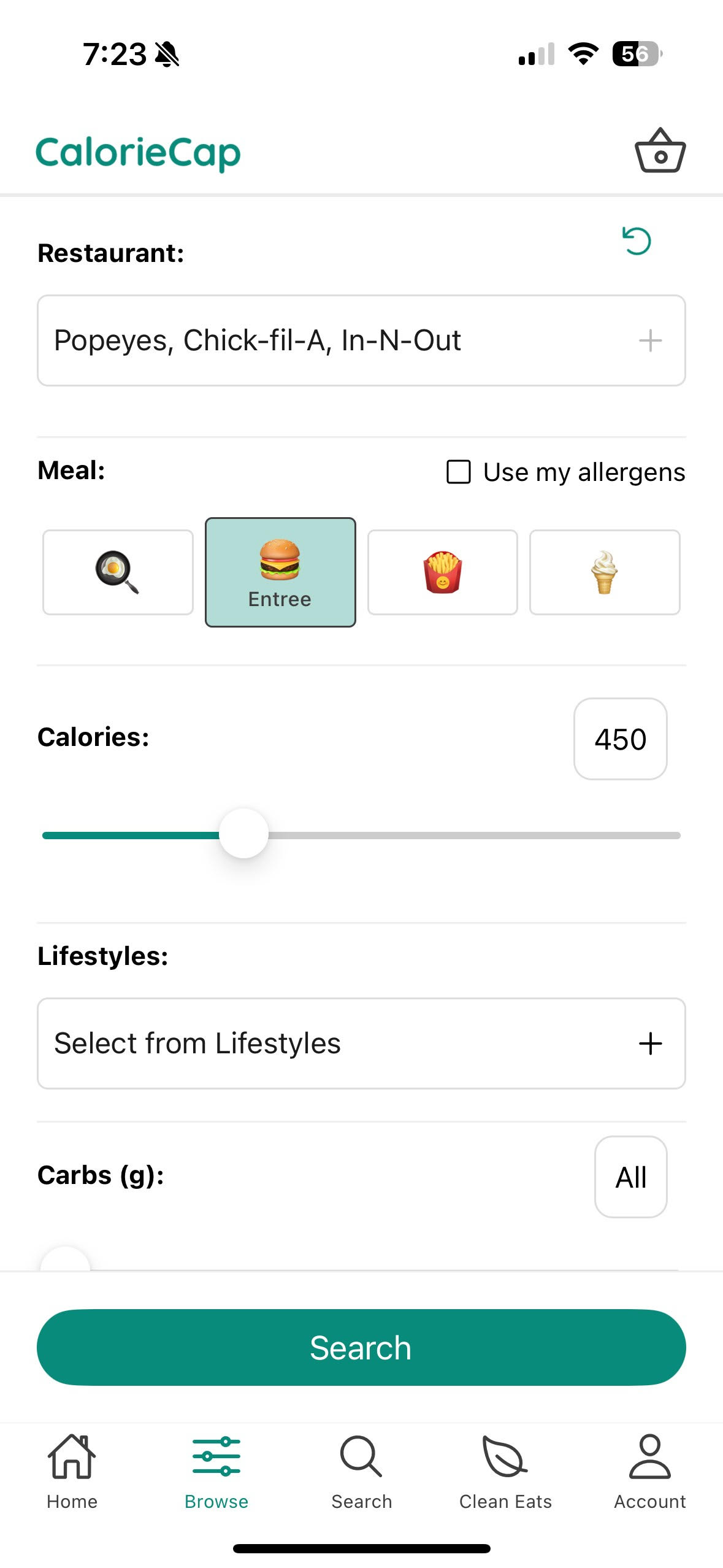 CalorieCap App Screenshot 2